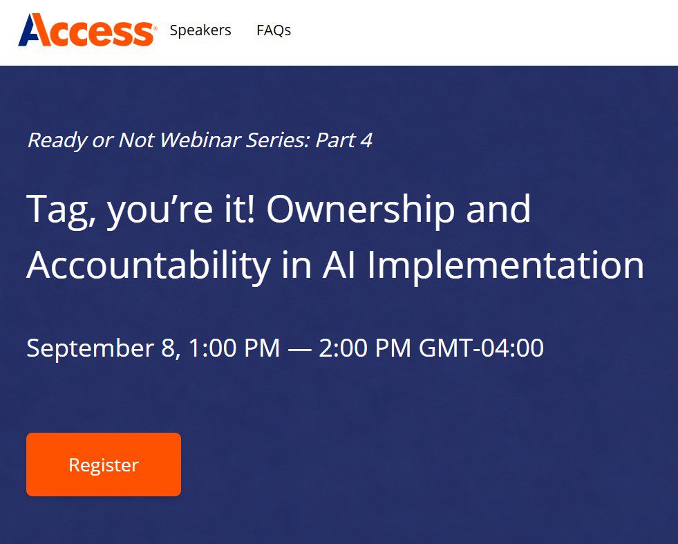 Tag, you’re it! Ownership and Accountability in AI Implementation